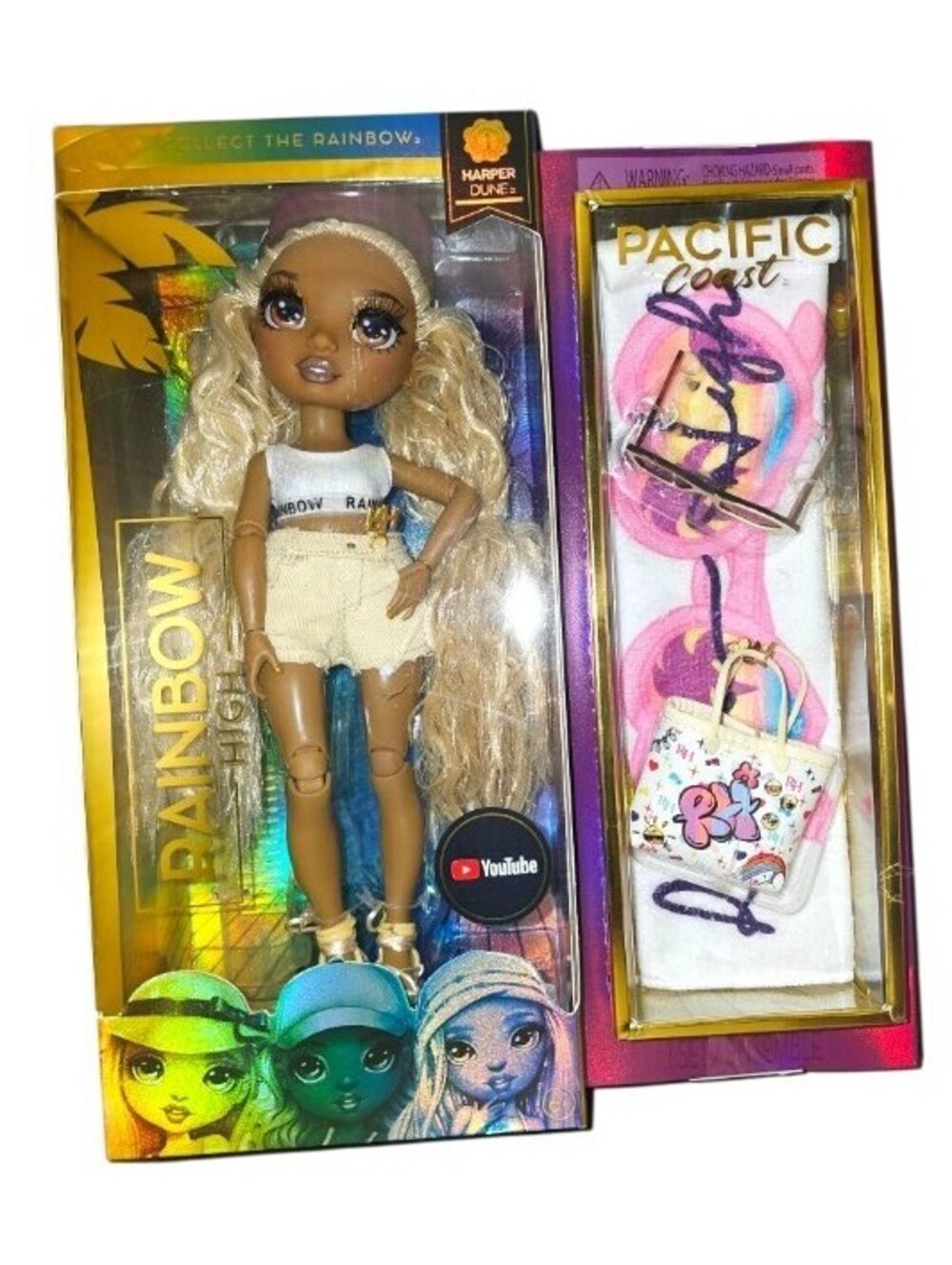 Rainbow High Pacific Coast Harper Dune Doll & Pool Accessories NEW In Box
